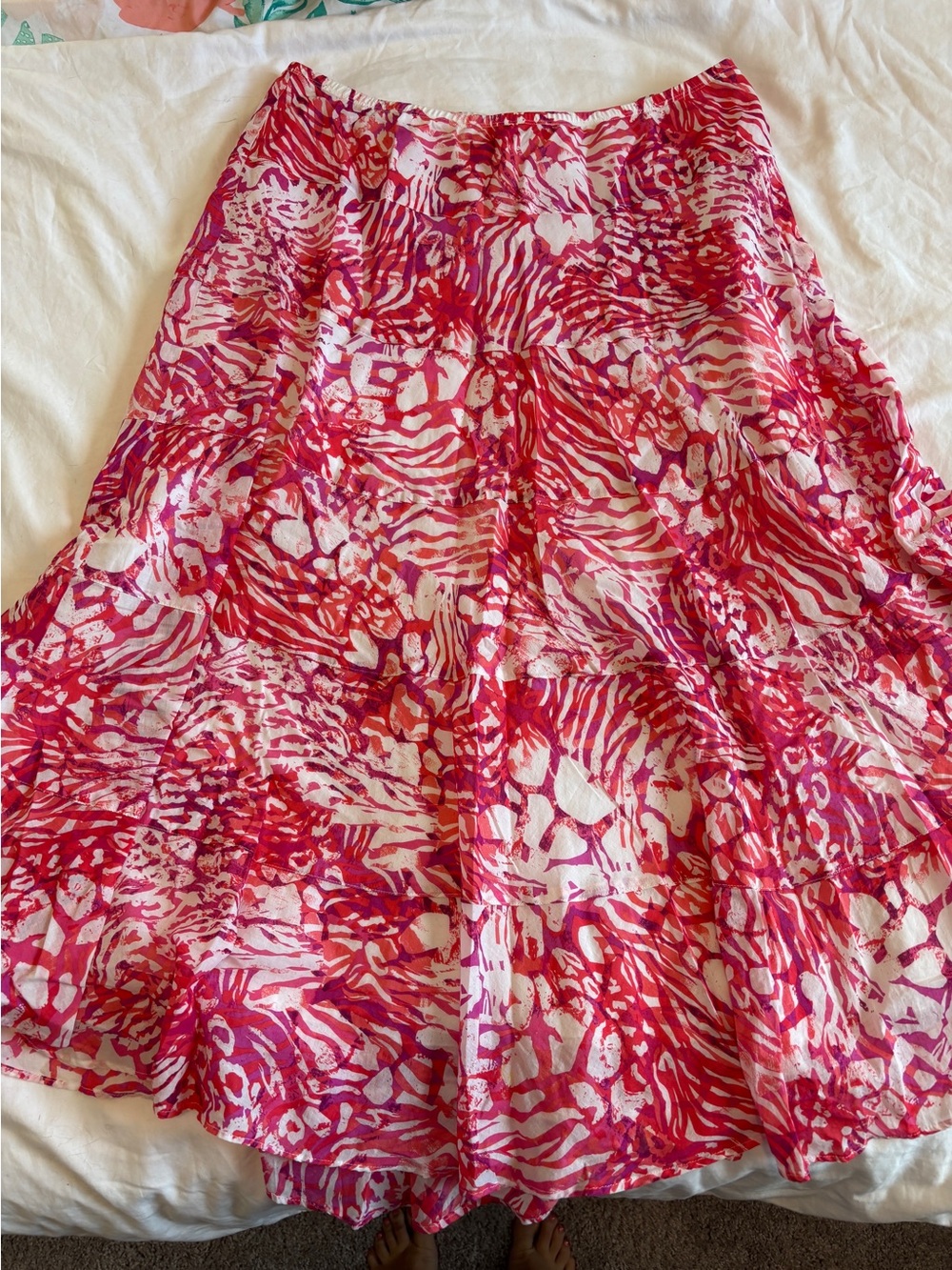 5/$25 💐 | a-line tiered maxi skirt